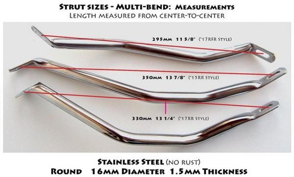 Multi Bend Seat Struts Multi Bend Seat Struts