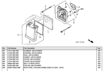 Honda Parts | GXH50 | Air Cleaner