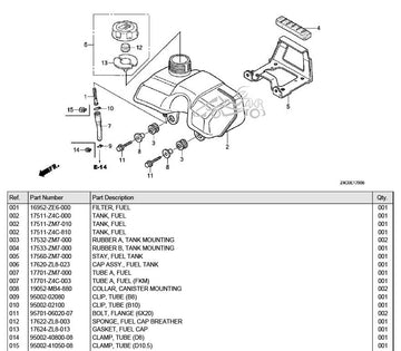 Honda Parts | GXH50 | Fuel Tank