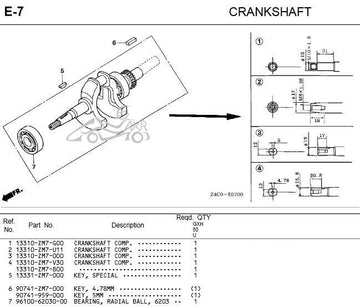 Honda Parts | GXH50 | Crankshaft