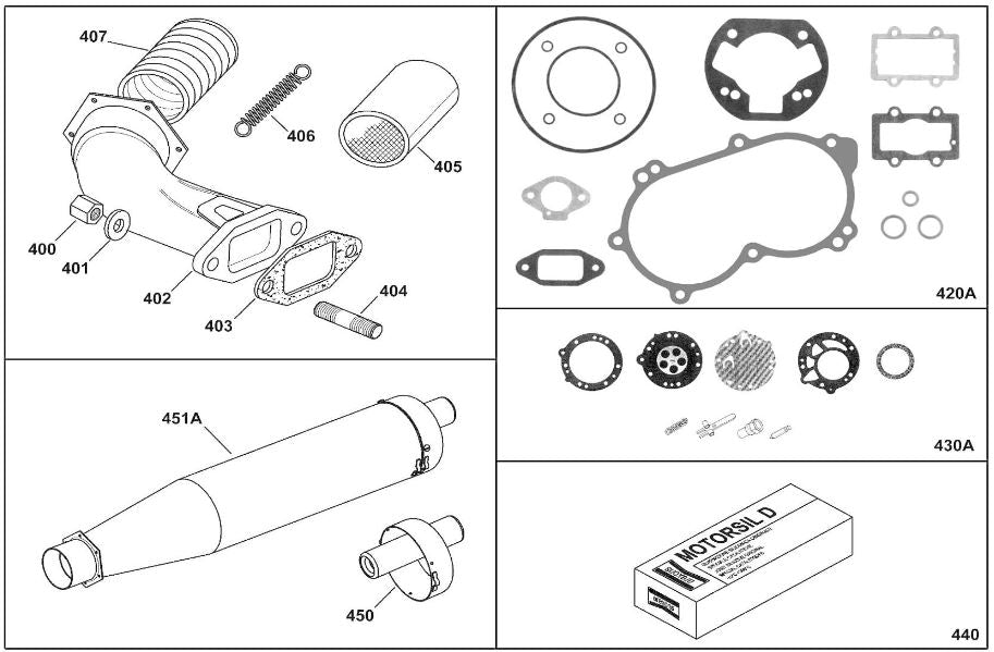 IAME Parts | X30 | X30 Exhaust Group & Gasket Set