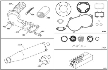 IAME Parts | X30 | X30 Exhaust Group &amp; Gasket Set