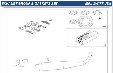 IAME Parts | Mini Swift  | Mini Swift Exhaust &amp; Gasket Set