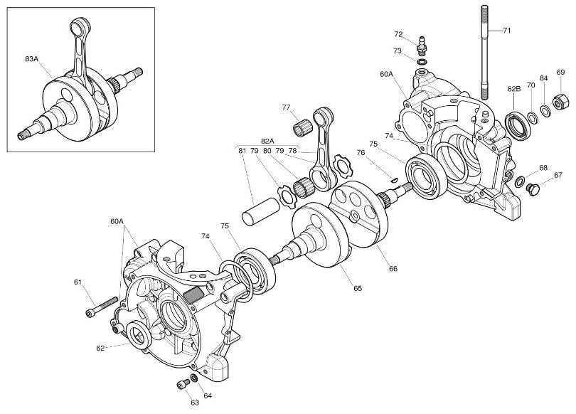 IAME Parts | X30 | X30 Crankcase & Crankshaft