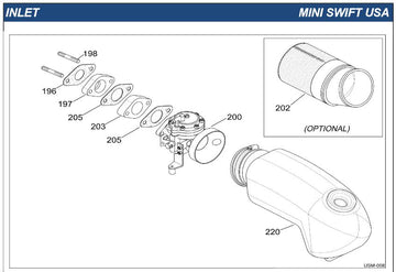 IAME Parts | Mini Swift | Mini Swift Inlet