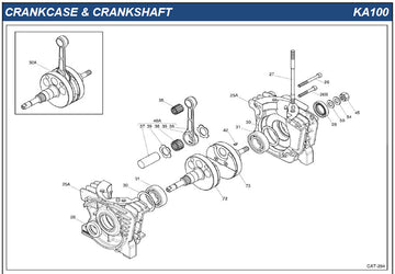 IAME Parts | KA100 | KA100 Crankcase and Crankshaft