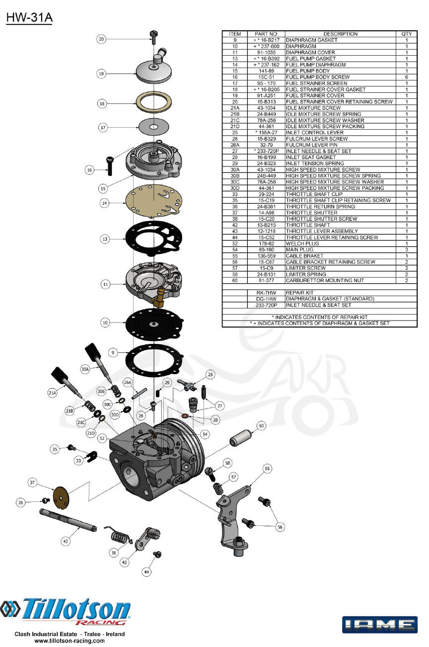 Parts | Carburetors | Tillotson | HW-31A