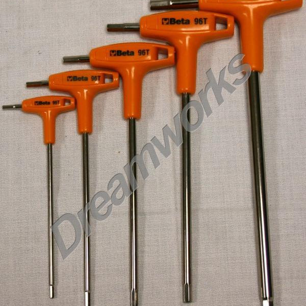 Beta Hi-Torque Handle Allen Wrench 7 Piece Karting Set 2.5mm/3mm/4mm/5mm/6mm/7mm/8mm