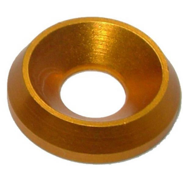 8mm x 22mm Aluminum Conical Washer, Gold