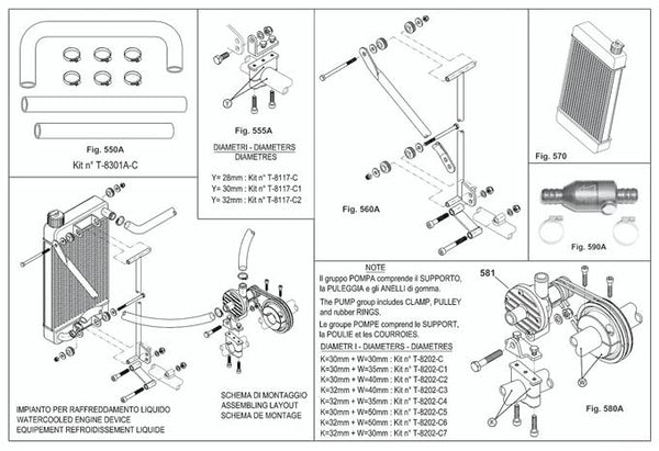 Iame Aluminum Radiator With Mount Kit